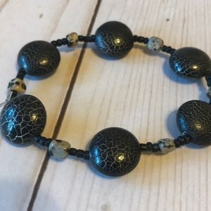 Black Bead Bracelet